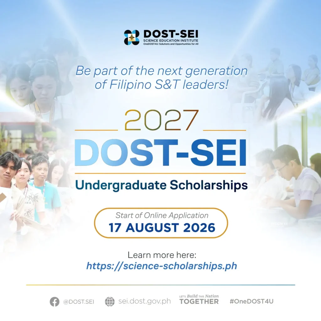 DOST SEI Undergraduate Scholarship