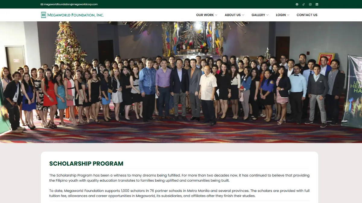 Megaworld foundation scholarship